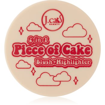 J.Cat Beauty 2 In 1 Piece Of Cake blush pentru iluminare - imagine 2